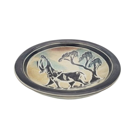 African Elephant Soapstone Carved Bowl Kisii Handmade Trinket Dish‎ 4" Tribal - Picture 3 of 8